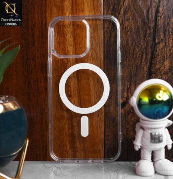 iPhone 15 Pro Max Cover - Transparent - New Aircraft Aluminum CNC Precision Process MagSafe Soft Case (MagSafe Notification Enabled)